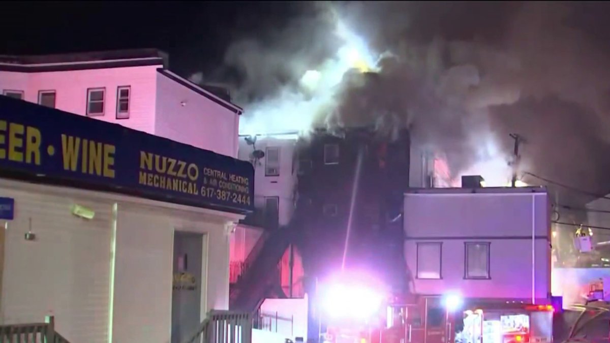 Large Building Fire in Everett NBC Boston