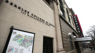 BOSTON, MA – MARCH 17: The Berklee Performance Center building at 136 Massachusetts Avenue, right, at the Berklee College of Music campus in Boston is pictured on March 17, 2020. (Photo by David L. Ryan/The Boston Globe via Getty Images)