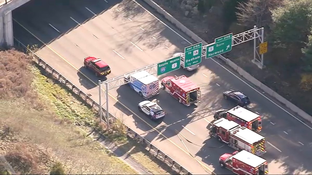 Ambulance Crashes on I95 in Dedham, MA., 4 Hurt NBC Boston
