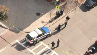 Police investigating a shooting in Boston on Thursday, Nov. 4, 2021.