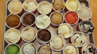 This file photo shows various flavors of ice cream displayed at Toscanini's in Kendall Square in Cambridge, Massachusetts.