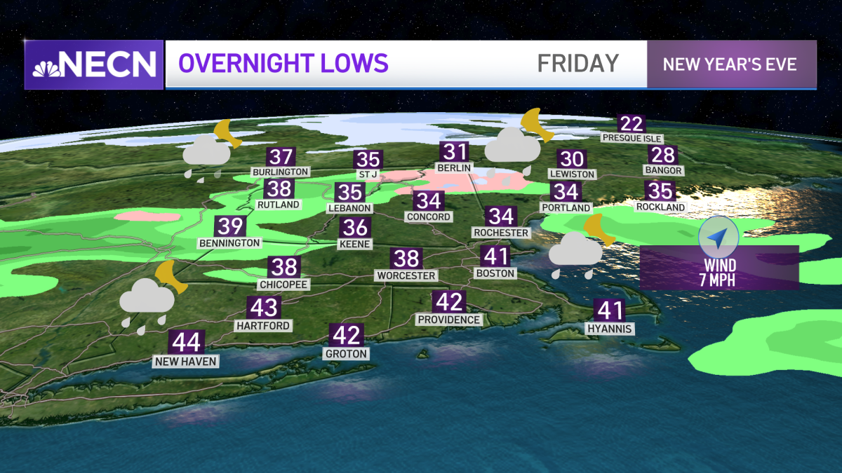 Massachusetts Forecast for New Year’s Eve NBC Boston
