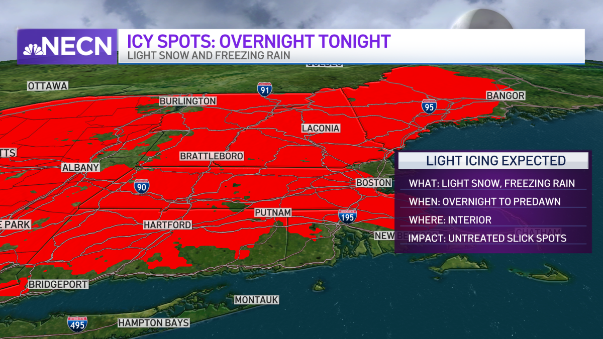 Massachusetts Weather Forecast Wintry Mix Could Bring Icing Overnight