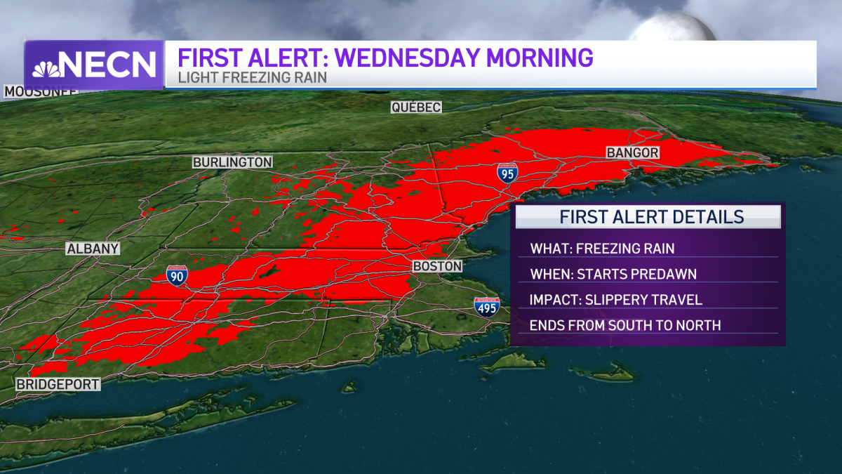 MA Weather Forecast Wintry Mix Expected Wednesday NBC Boston