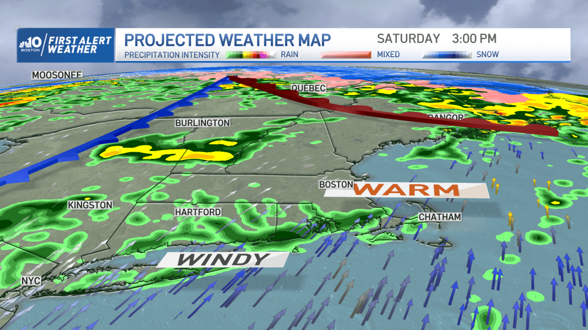 A Stormy Saturday Ahead with Higher Temps and Gusty Wind – NBC Boston