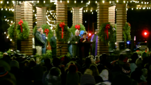 A vigil held Sunday, Dec. 19, 2021, at the Franklin Town Common for Shirley Owen, who was killed two days earlier in her home in the Massachusetts town, allegedly by her ex-husband.