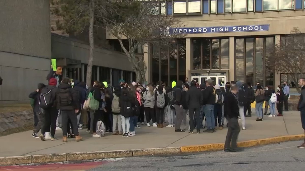 Medford High School Violence Students Walk Out Friday NBC Boston