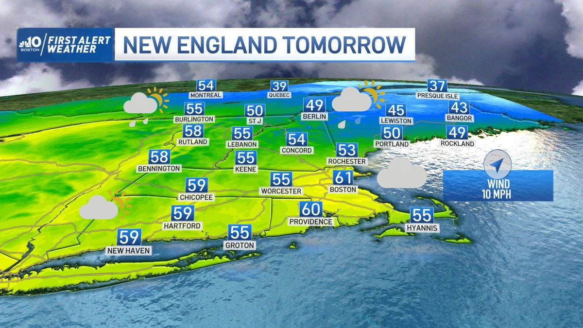 Temperatures n the 60s in New England Thursday – NBC Boston