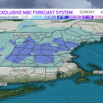 Total snow accumulation expected across New England by Sunday
