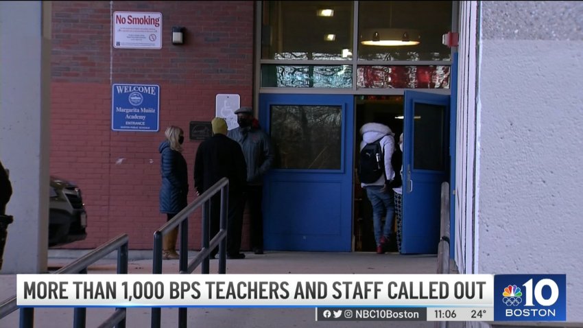 More Than 1,000 Boston School Teachers and Staff Out Tuesday