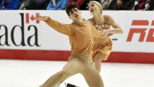 Piper Gilles and Paul Poirier perform in the senior dance ice dance free during the 2020 Canadian National Skating Championship at Paramount Fine Foods Centre. (Eric Bolte-USA TODAY Sports)