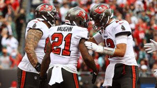 Tom Brady had two touchdown passes as the Buccaneers advanced to the NFC divisional round.