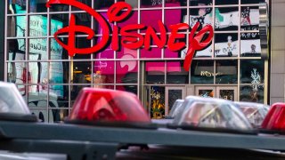 Disney store is seen in Times Square, New York City.