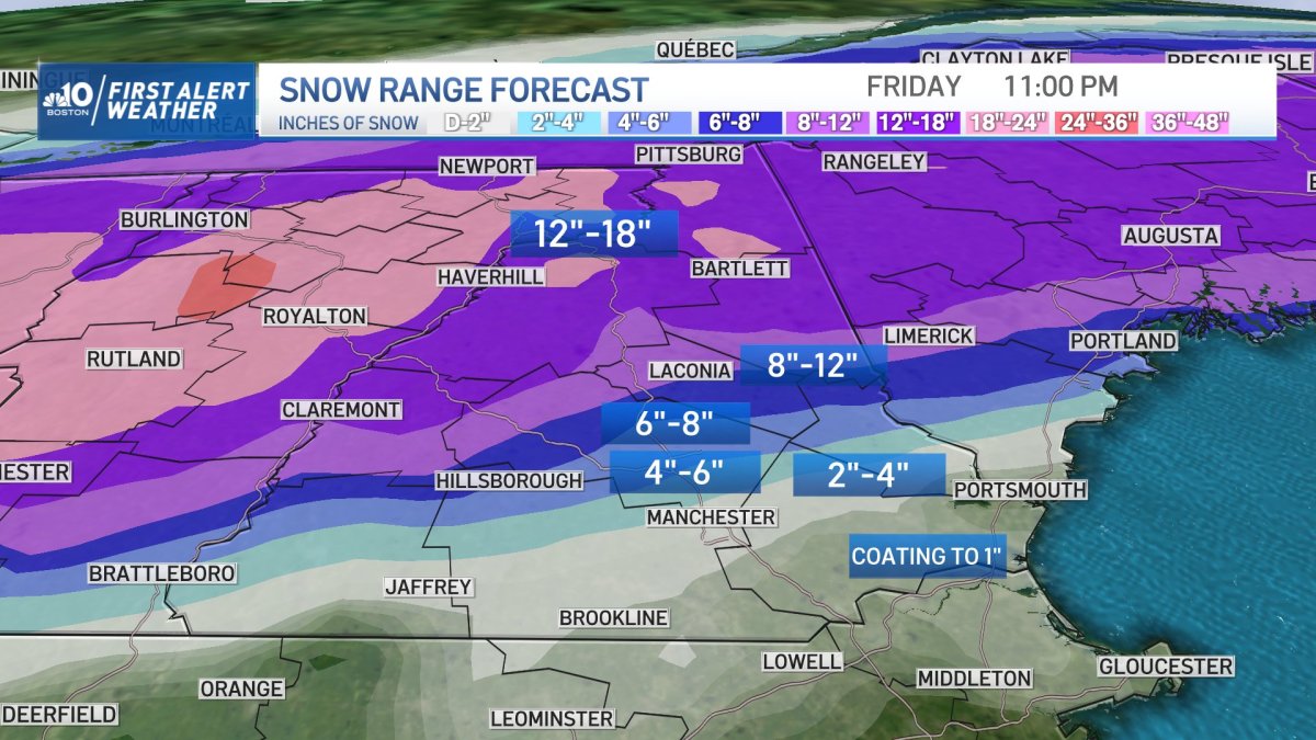 Massachusetts Snow Storm Forecast How Much Snow Will Boston Get? NBC
