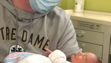 Jo Anne McCusker said she is so grateful that her husband, Gareth, "took care of everything" as she struggled with a rare pregnancy complication.