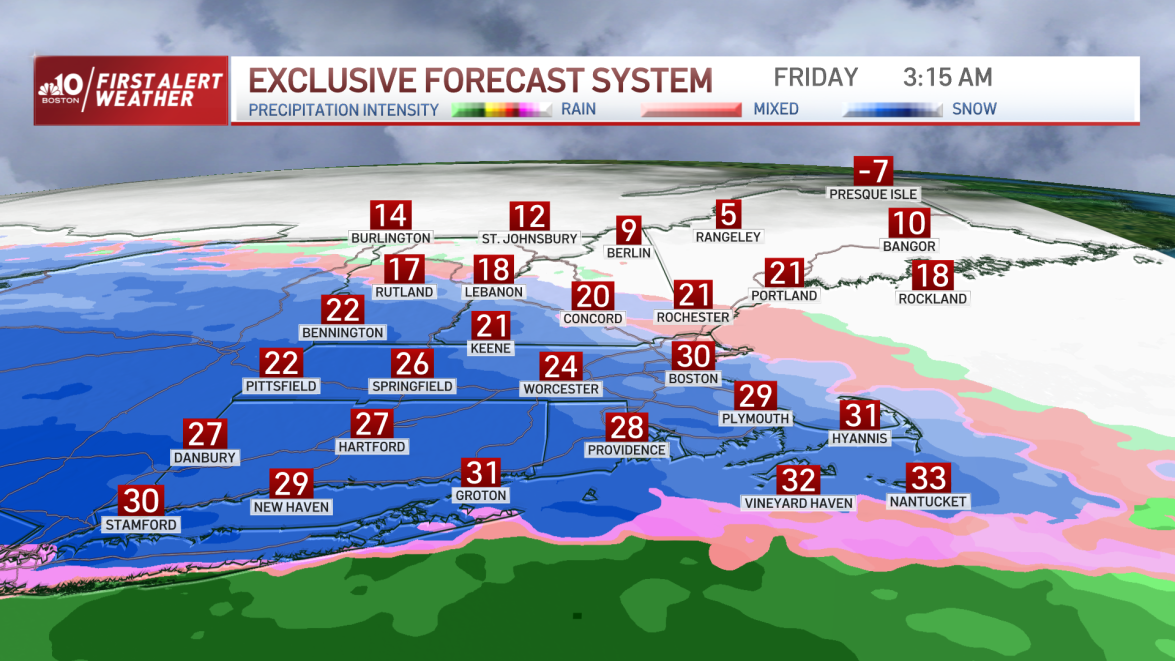 Boston Snow Forecast Friday Up to 12 Inches Possible in Mass. NBC Boston