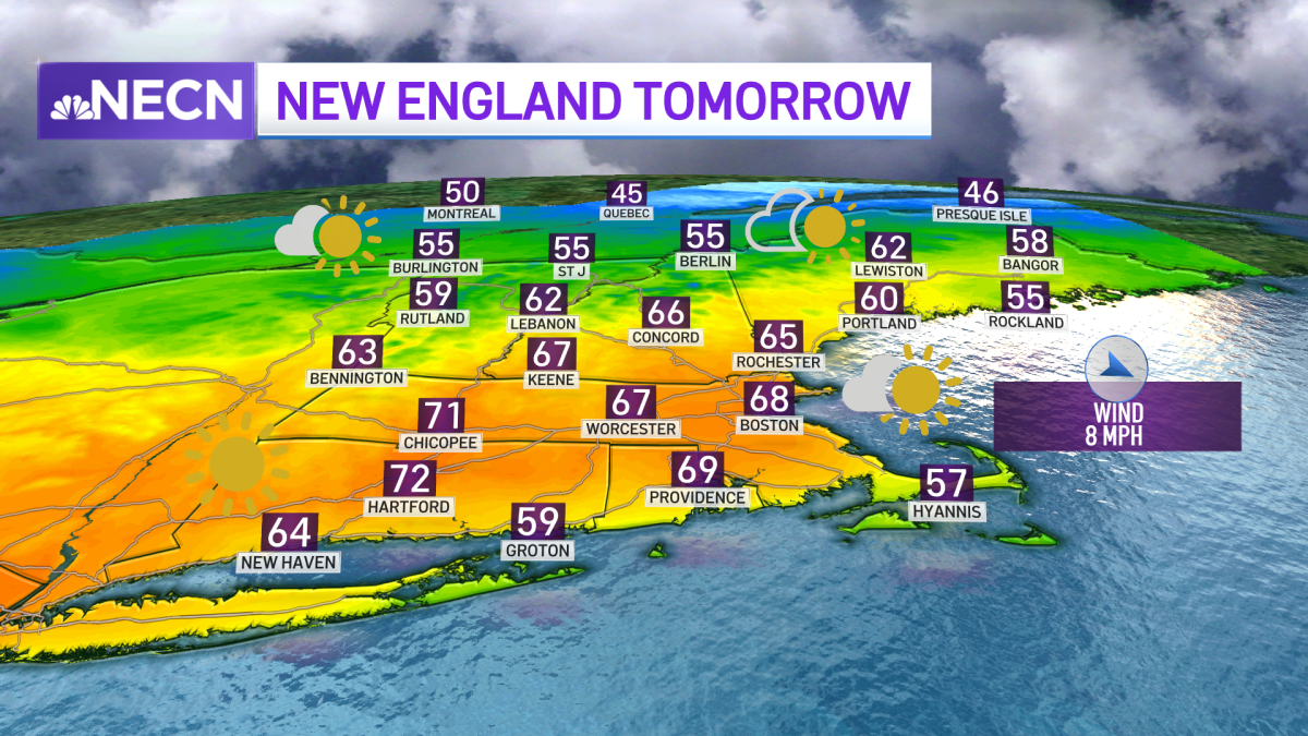 New England Weather: Temps in the 60s and 70s to End the Week – NBC Boston
