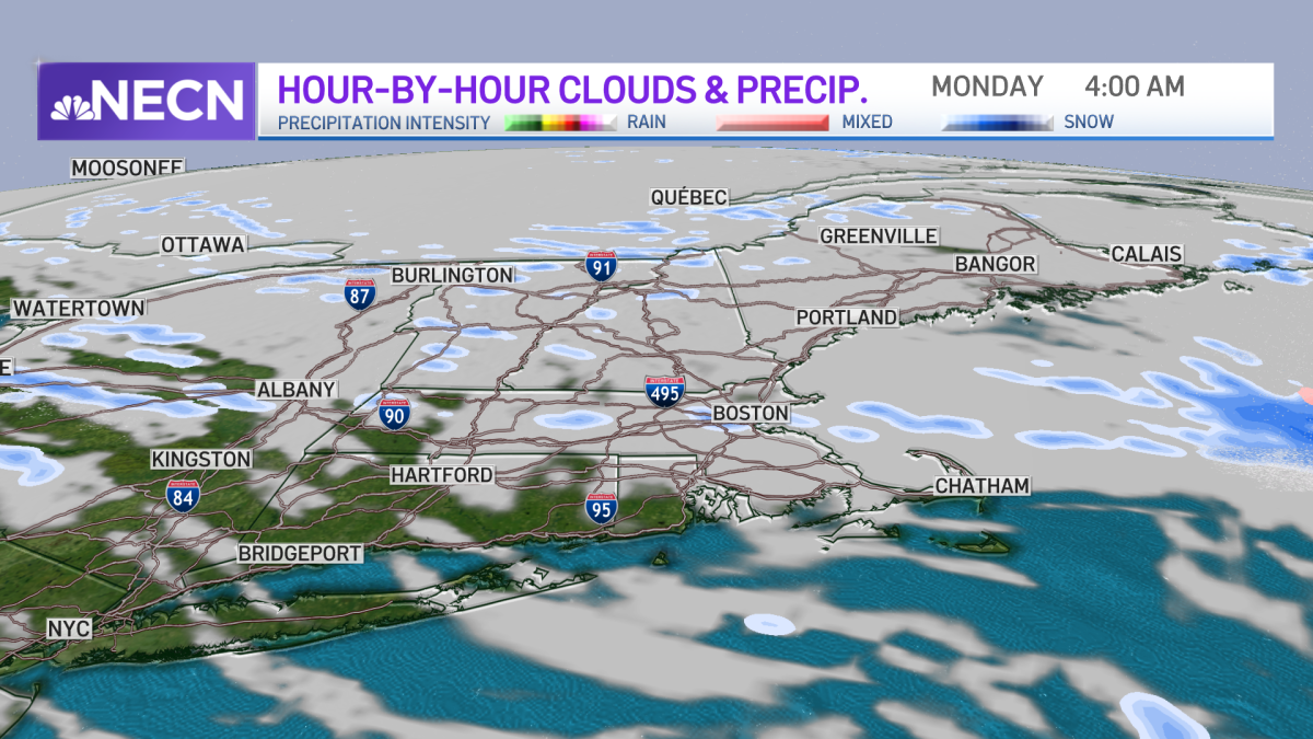 Monday Snow Forecast: How Much Snow Will Massachusetts Get? – NBC Boston