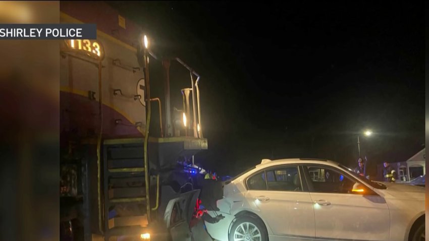 MBTA Train, Car Collide in Shirley