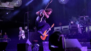 Eddie Vedder of Pearl Jam performs at Fenway Park on September 4, 2018 in Boston, Massachusetts.