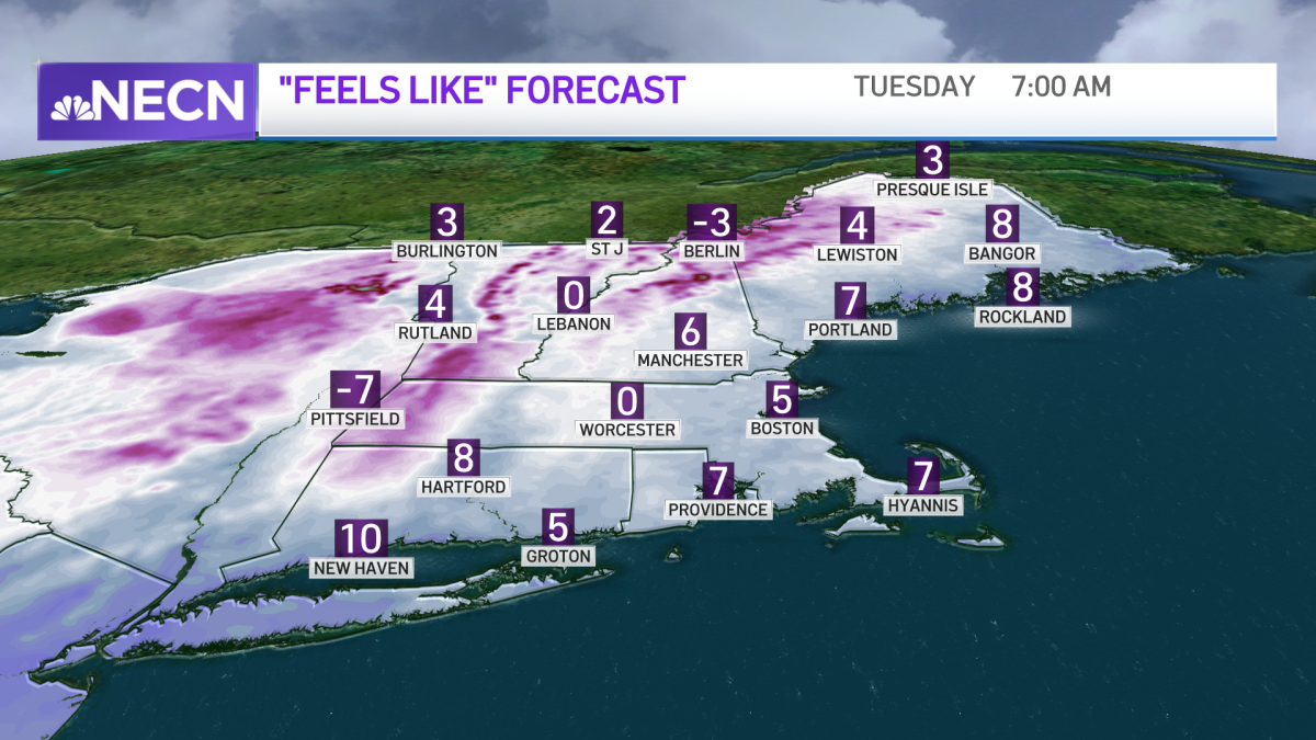New England Weather Prepare for SingleDigit Wind Chills NBC Boston