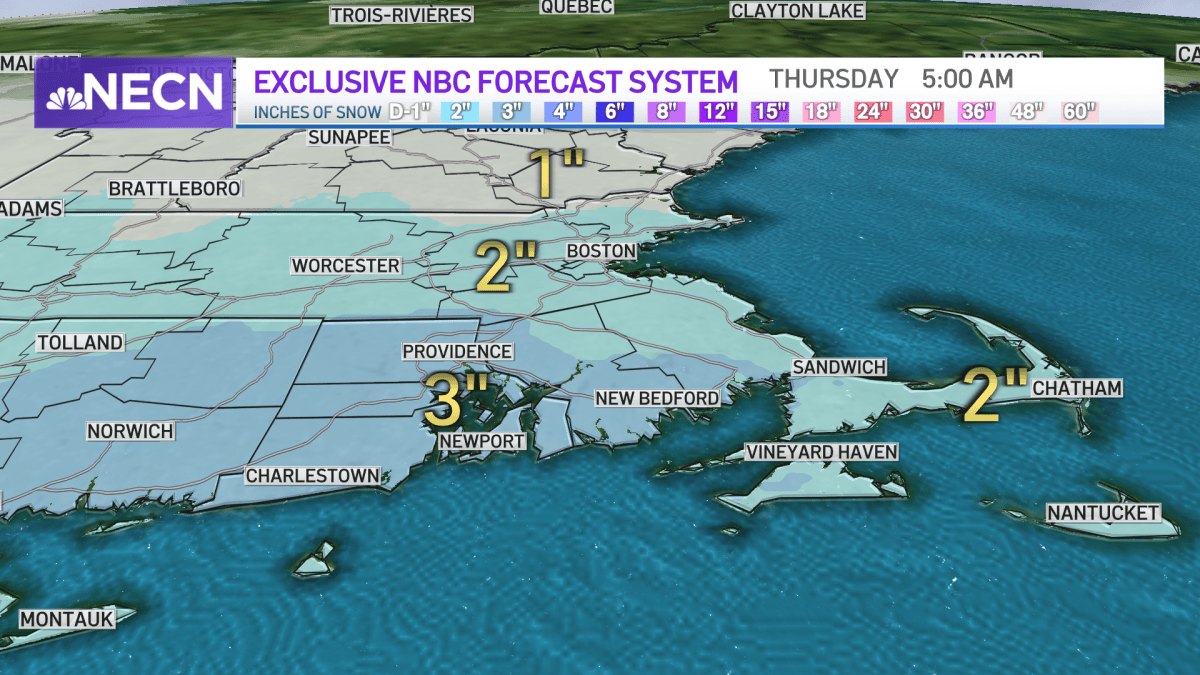 New England Weather Forecast: How Much Snow Are We Getting? – NBC Boston