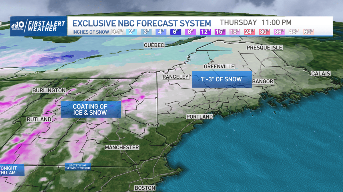 Thursday Weather: Snow, Icy Mix for Some, Rain for Boston – NBC Boston