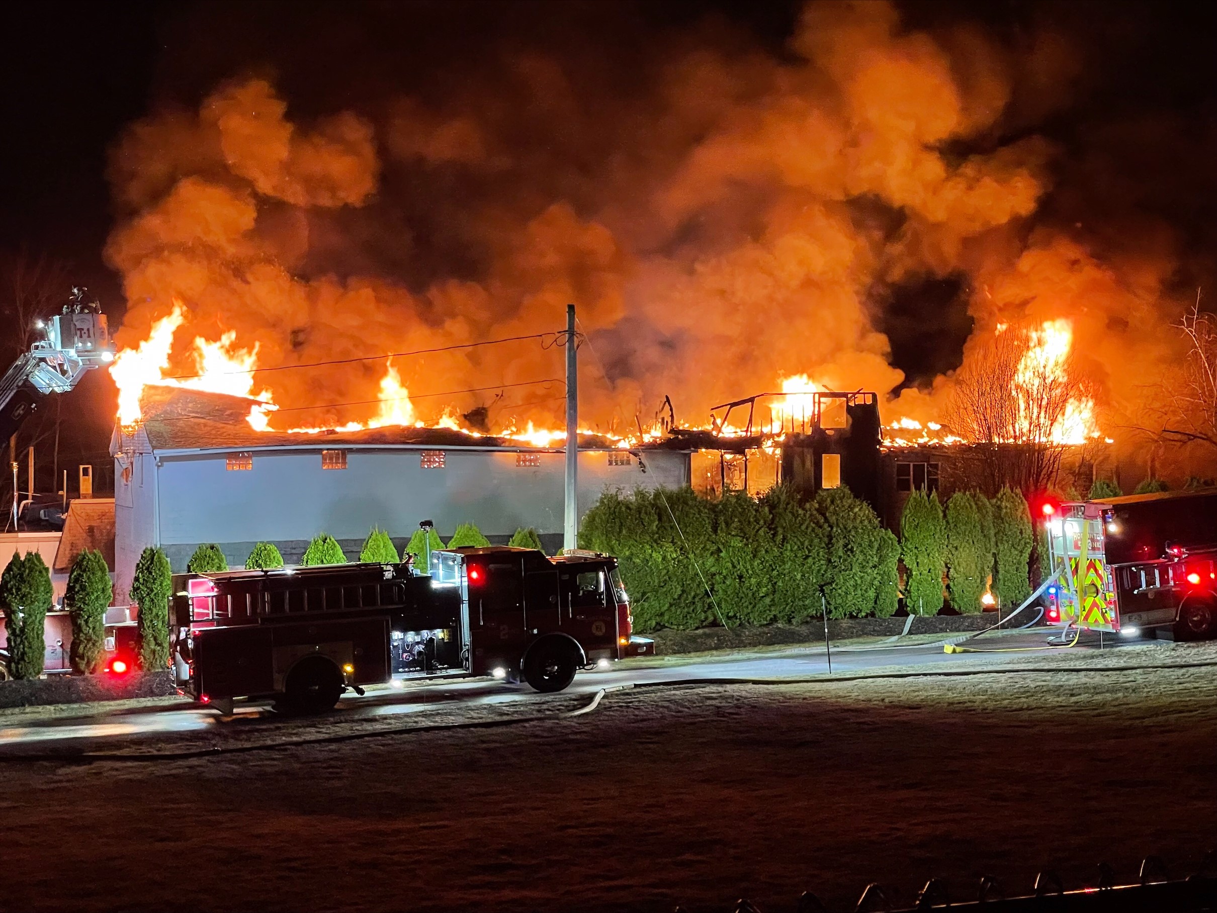 Milford, MA Fire Smoke Visible for Miles NBC Boston