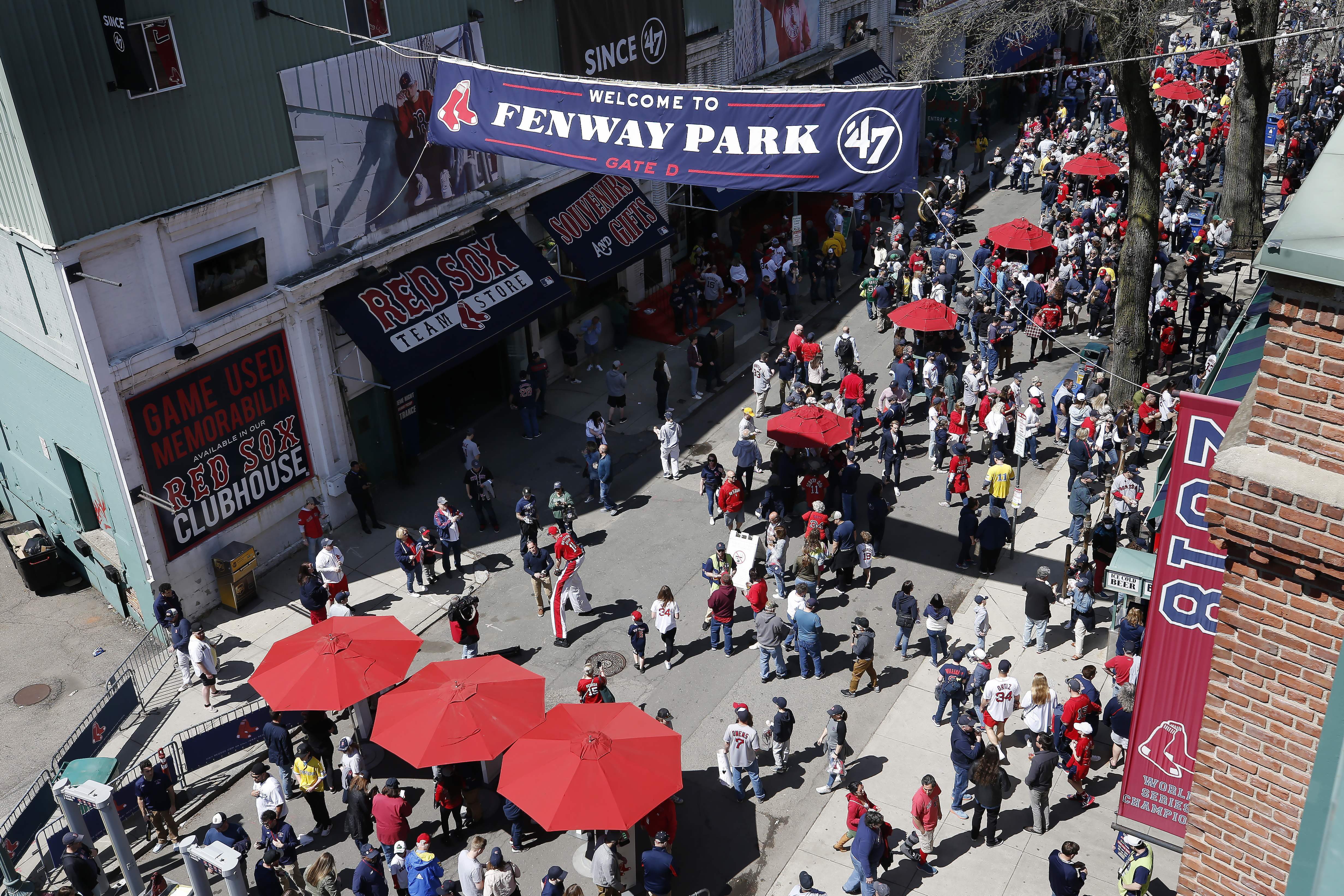 Check out the Red Sox wearing Celtics jerseys while leaving Fenway