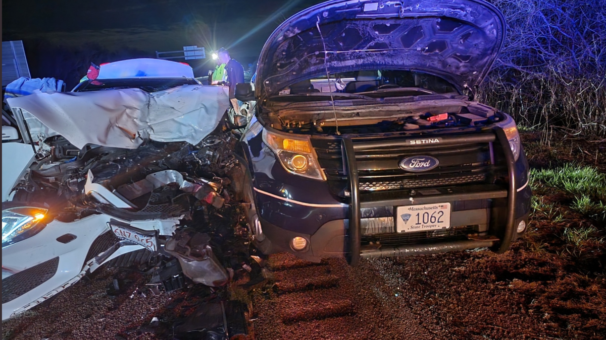 Alleged Drunk Driver Crashes into Mass. State Police Cruiser – NBC Boston