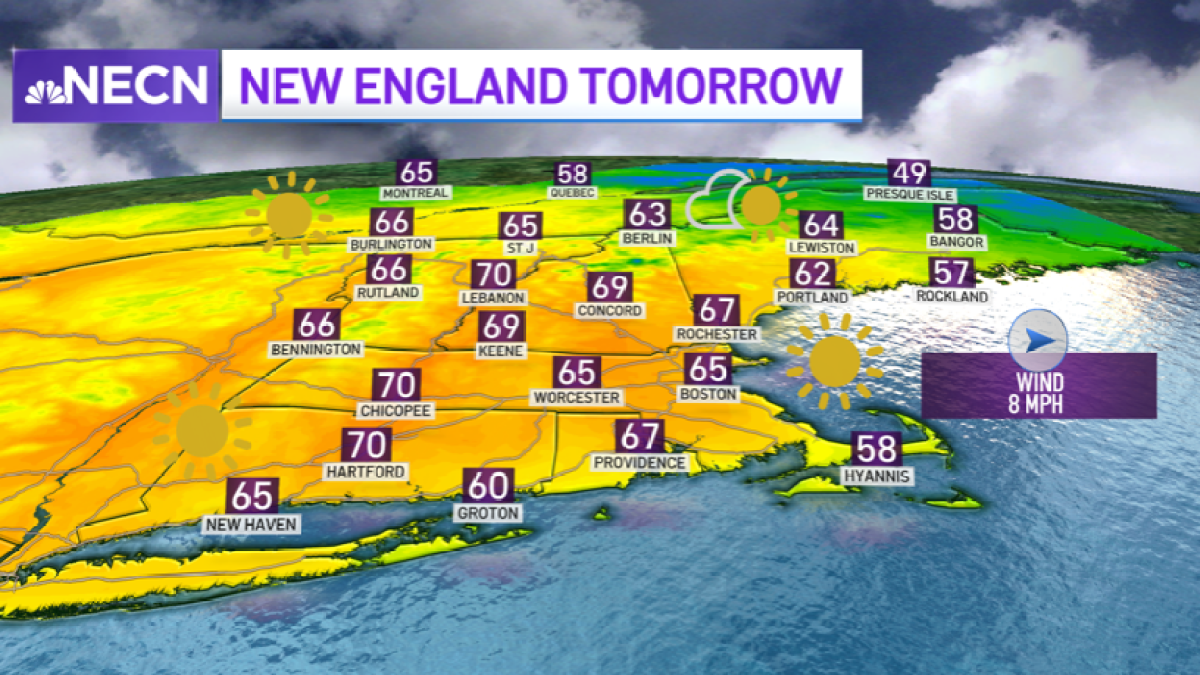 Sunny Skies Throughout Weekend, Temps to Reach 70s Sunday – NBC Boston