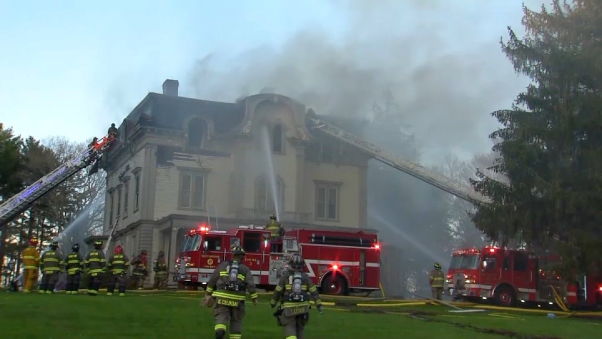 Northbridge Fire Burning at The Victorian, Whitinsville NBC Boston