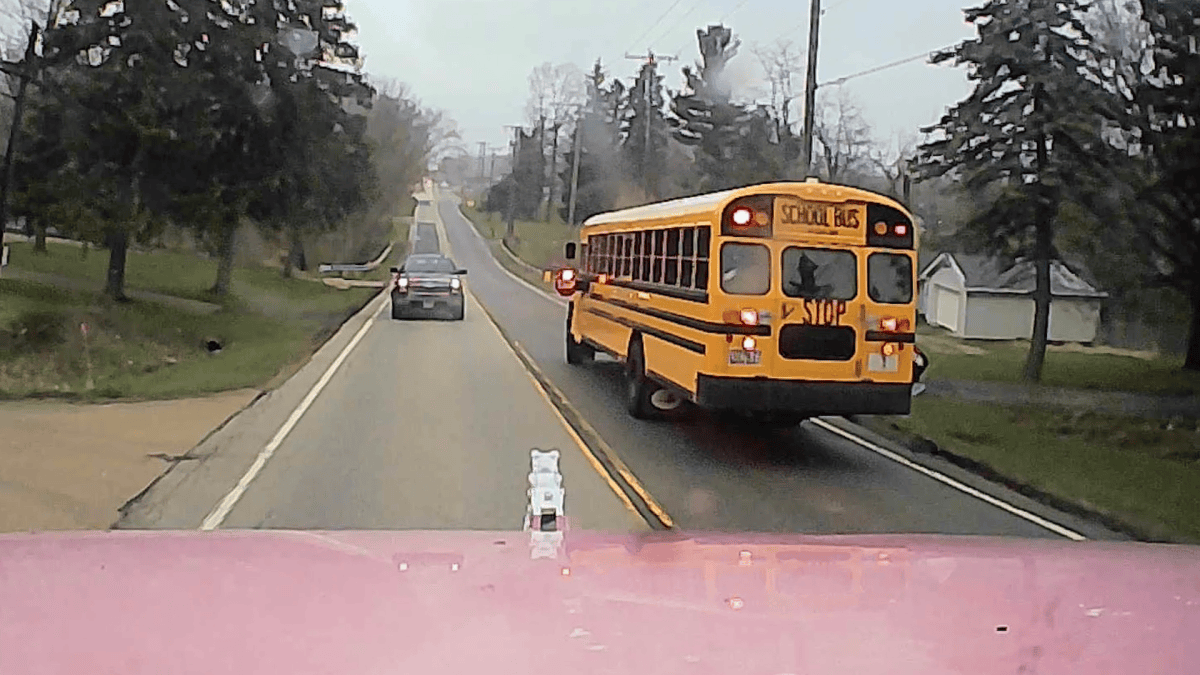Watch: Out-of-Control Truck Narrowly Misses School Bus Full of Children ...