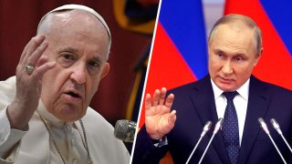 Pope Francis and Vladimir Putin