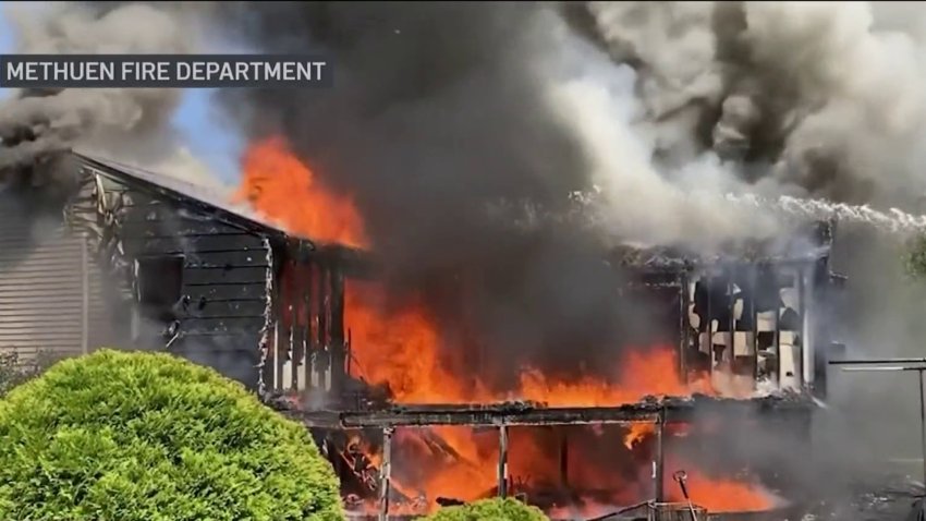 Firefighters Battle Intense Blaze in Methuen