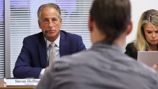 Massachusetts Cannabis Control Commission Chairman Steven Hoffman during a hearing.