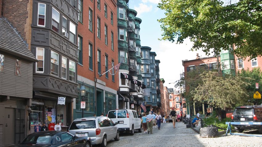 Typical street in Bostons’ North End