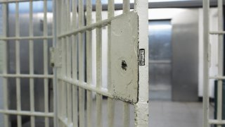 Open door to prison cell