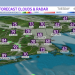 A map showing expected high temperatures across New England on Tuesday, May 31, 2022.