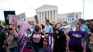 People protest about abortion