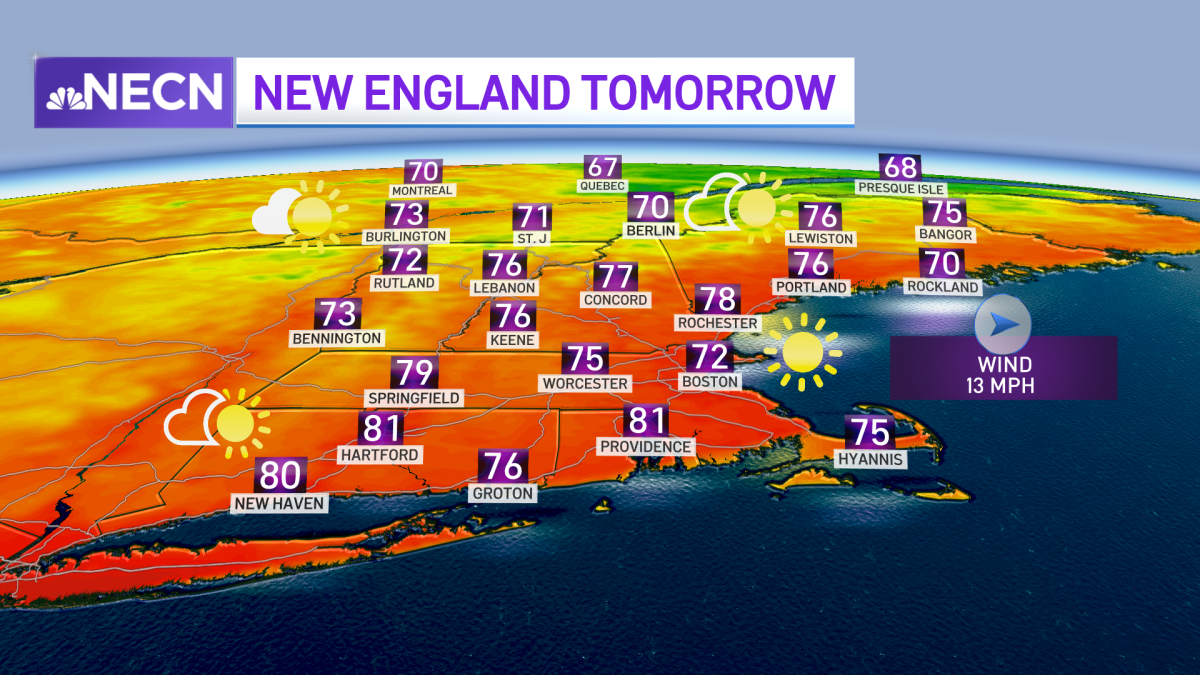 New England Weather Thunderstorms Possible, Then Sunny and Dry Friday