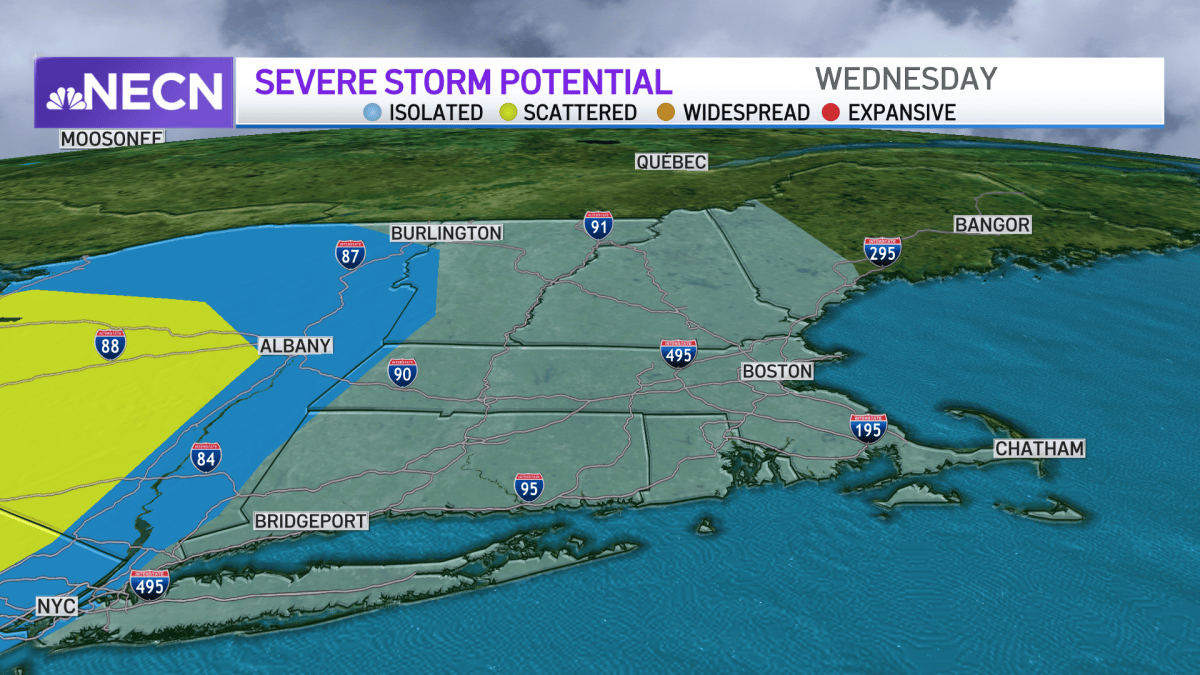 Severe Thunderstorms Possible in Parts of New England – NBC Boston
