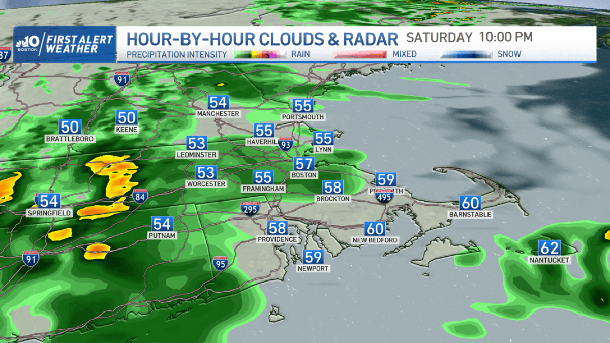 Rain Moves in Tonight Bringing Cooler Temps for Father’s Day – NBC Boston