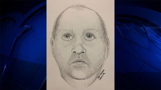 A police sketch released by Lincoln, Massachusetts, police of a man who exposed himself to people on the Minuteman Trail on Sunday, June 5, 2022.
