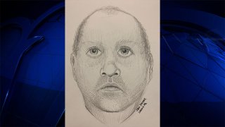 A police sketch released by Lincoln, Massachusetts, police of a man who exposed himself to people on the Minuteman Trail on Sunday, June 5, 2022.