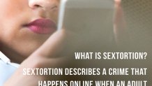 An FBI poster explaining what sextortion is.