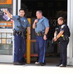 Police at a Home Depot in Chelsea, Massachusetts, on Thursday, July 7, 2022.