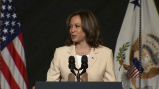 Vice President Kamala Harris speaks