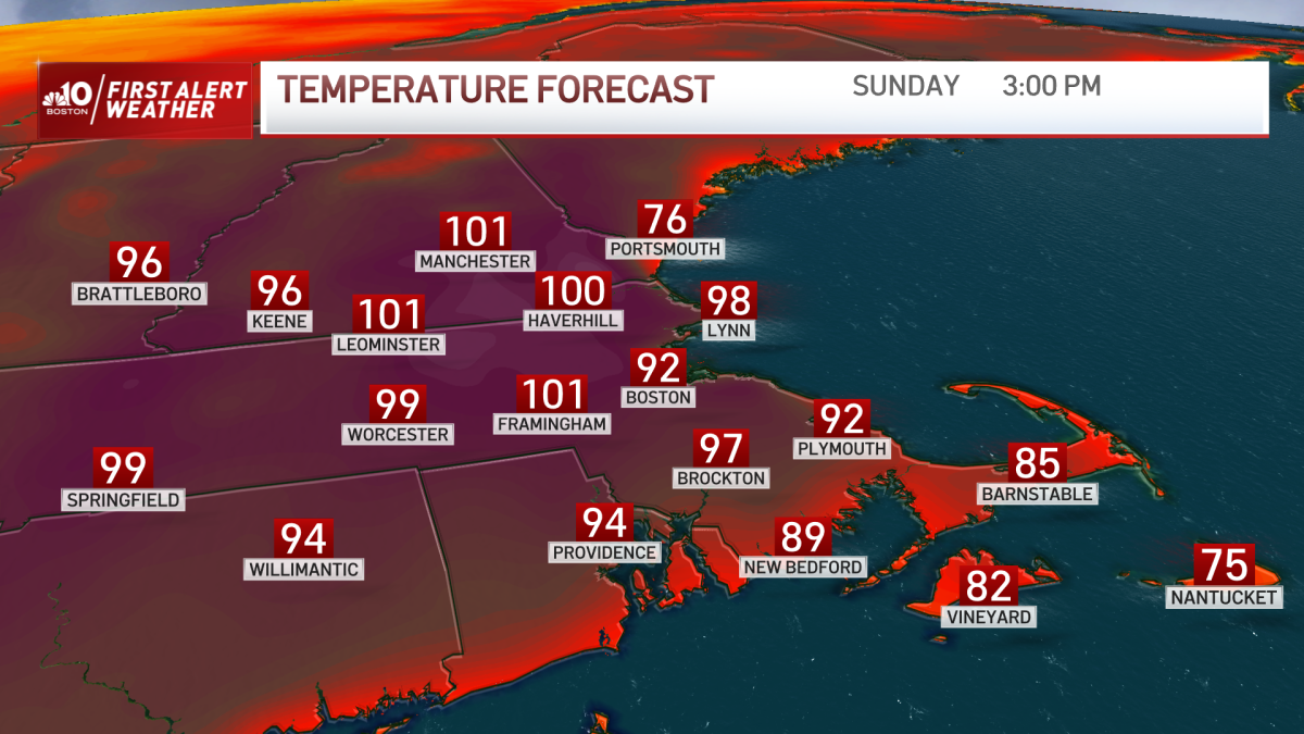 Weather in Massachusetts Temperatures Could Top 100 in Some Areas This Weekend NBC Boston