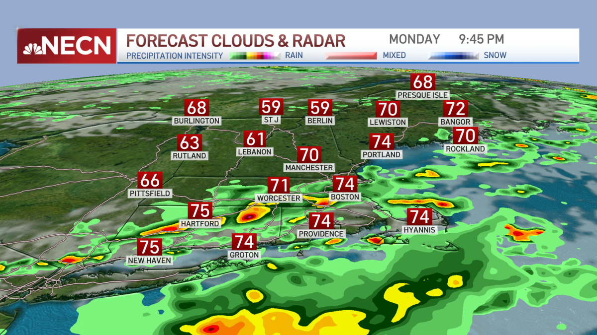 Boston Radar Thunderstorms, Tornadoes Possible Across New England